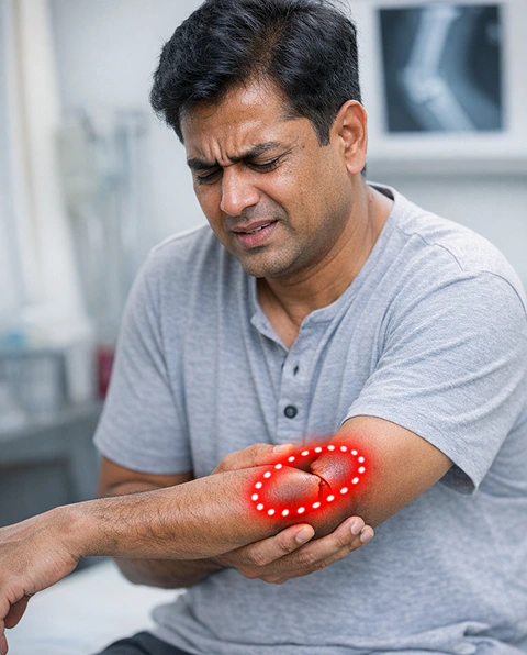 Open Fracture — Bone Through the Skin