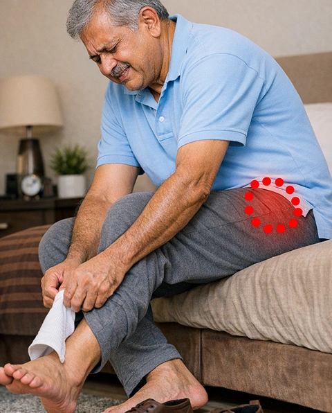 Difficulty with Shoes and Socks