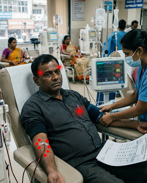 Poorly Controlled Blood Pressure / Diabetes on Dialysis